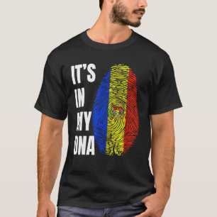 Fingerabdruck DNA Biometrie Moldau Flag Moldau T-Shirt