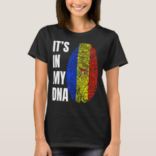 Fingerabdruck DNA Biometrie Moldau Flag Moldau T-Shirt