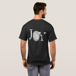 Fingerabdruck-Freude-Schwarz-T - Shirt