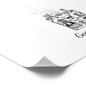 Fingerabdruck-Gästebuch Poster (Ecke)