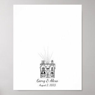Fingerabdruck-Gästebuch Poster