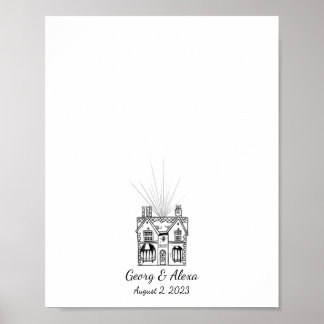 Fingerabdruck-Gästebuch Poster