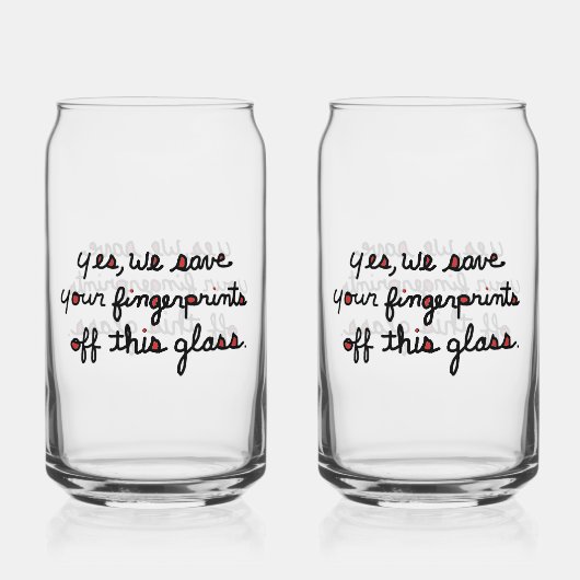 Fingerabdruck Glas (Vorderseite)