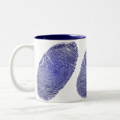 Fingerabdruck-Grafik Zweifarbige Tasse (Links)