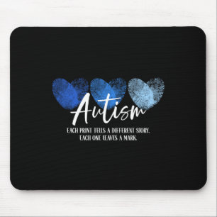 Fingerabdruck Herz Autismus Jeder Abdruck Erzählt Mousepad