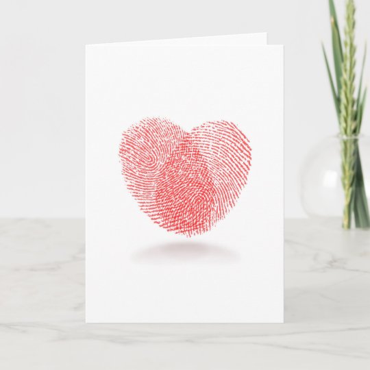 FingerabdruckHerzLiebeKarte Karte Zazzle.de