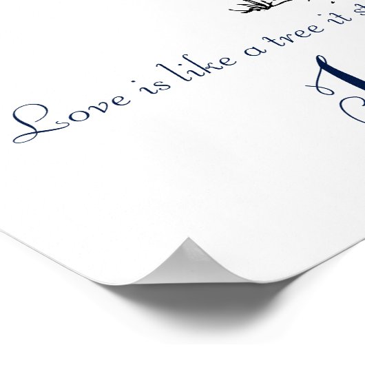 Fingerabdruck Hochzeitsbuch Handschrift gezogen Poster (Ecke)