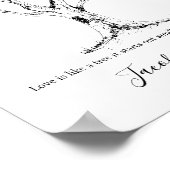 Fingerabdruck Hochzeitsbuch Handschrift gezogen Poster (Ecke)