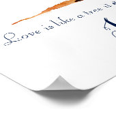 Fingerabdruck Hochzeitsgast-Gästebuch mehrfarbig Poster (Ecke)