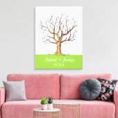 Fingerabdruck-Hochzeitstich (Farbe) Leinwand druck (Insitu (Wohnzimmer))