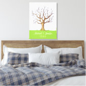 Fingerabdruck-Hochzeitstich (Farbe) Leinwand druck (Insitu (Schlafzimmer))