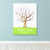 Fingerabdruck-Hochzeitstich (Farbe) Leinwand druck (Insitu (Holzboden))