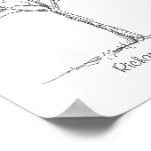 Fingerabdruck-Hochzeitstil, KundenGästebuch Poster (Ecke)