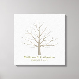 Fingerabdruck-Hochzeitstil - Square-Leinwand Leinwanddruck