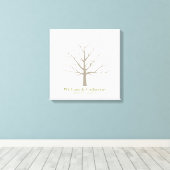 Fingerabdruck-Hochzeitstil - Square-Leinwand Leinwanddruck (Insitu (Holzboden))