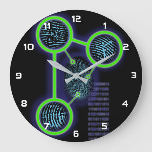 Fingerabdruck-Identifizierungswissenschaft Große Wanduhr