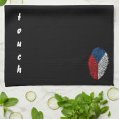 Fingerabdruck-Kennzeichen der tschechischen Touch Handtuch (Gefaltet)