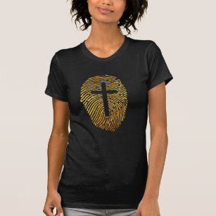 Fingerabdruck-Kreuz, Christlich T-Shirt