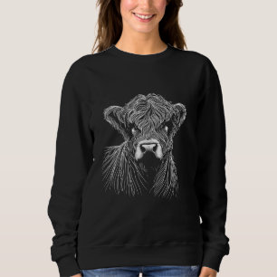 Fingerabdruck Kuh Bauer Züchter - Galloway C Sweatshirt