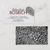 Fingerabdruck-moderne Visitenkarte-Schablone Visitenkarte (Vorne/Hinten)