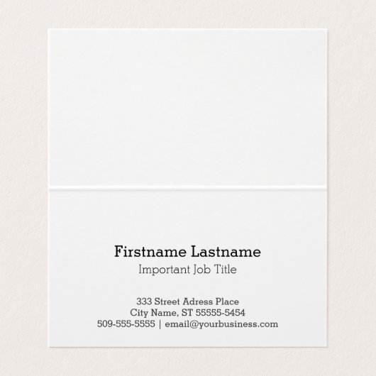 Fingerabdruck-Monochrome Visitenkarte Visitenkarten (Innenseite Aufgefaltet)