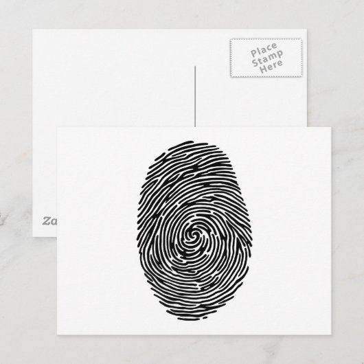 Fingerabdruck Postkarte (Vorne/Hinten)