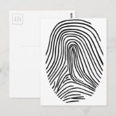 Fingerabdruck Postkarte (Vorne/Hinten)