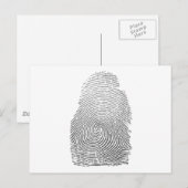 Fingerabdruck Postkarte (Vorne/Hinten)