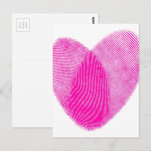 Fingerabdruck Postkarte (Vorne/Hinten)