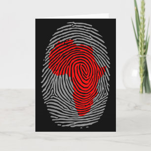 Fingerabdruck Schwarze Geschichte Monat Afro Afrik Karte