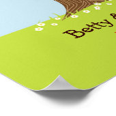 Fingerabdruck / Signature Tree w/ Lovebirds Hochze Poster (Ecke)