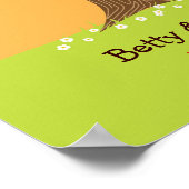 Fingerabdruck / Signature Tree Wedding (Orange) Poster (Ecke)