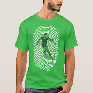 Fingerabdruck Ski Wintersport Skifahren Skifahrer T-Shirt