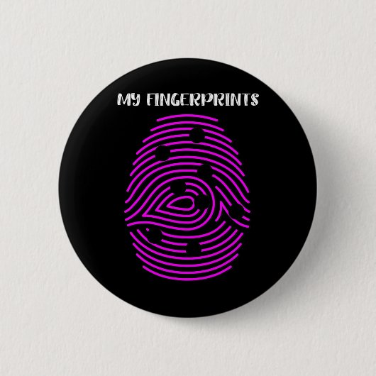 Fingerabdruck Spaß T1d Typ 1 Diabetes Bewusstsein Button (Vorderseite)