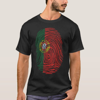 Fingerabdruck Stolz auf portugiesische Wurzeln Por T-Shirt