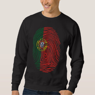 Fingerabdruck Stolze portugiesische Wurzeln Portug Sweatshirt