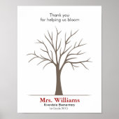 Fingerabdruck-Struktur des Lehrers Poster (Vorne)