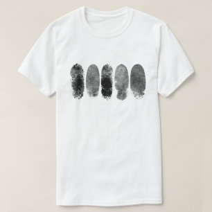 Fingerabdruck-Studie T-Shirt Minimalistischer sc