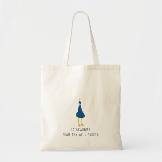 Fingerabdruck Thumbprint Pfau-Schwanz-Geschenk von Tragetasche (Vorne)