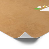 Fingerabdruck-Tree mit Cartoon Couple Portrait Poster (Ecke)