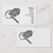 Fingerabdruck- und Lupenentdeckungssuche Visitenkarte (Vorne/Hinten)