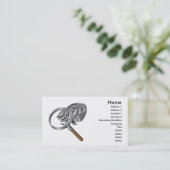 Fingerabdruck- und Lupenentdeckungssuche Visitenkarte (Stehend Vorderseite)