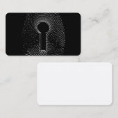 Fingerabdruck-Verschluss Visitenkarte (Vorne/Hinten)