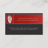 Fingerabdruck Visitenkarte (Rückseite)