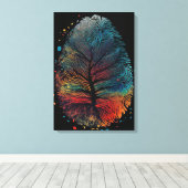 Fingerabdruck von Baumvogelfedern, Leinwanddruck (Insitu (Holzboden))