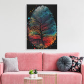 Fingerabdruck von Baumvogelfedern, Leinwanddruck (Insitu (Wohnzimmer))