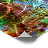 Fingerabdruck von Pollock Poster (Ecke)