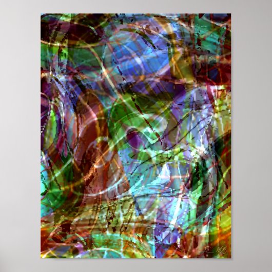 Fingerabdruck von Pollock Poster (Vorne)