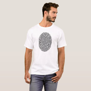 Fingerabdruck-Weiß T-Shirt