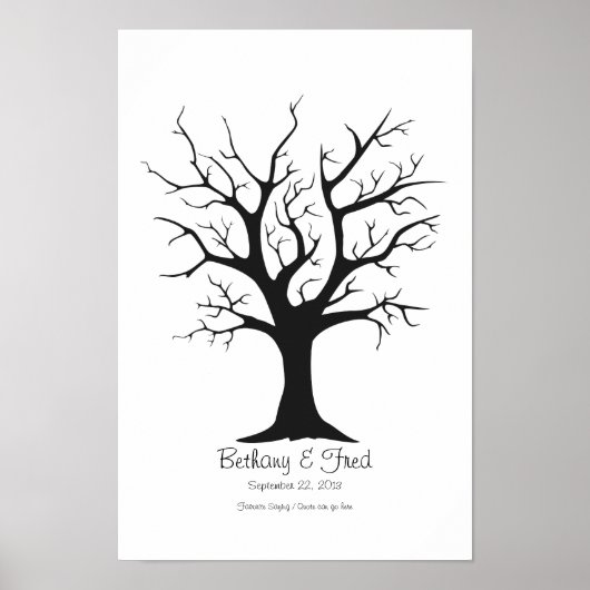 Fingerabdruckbaum C - 11"x16,5" Poster (Vorne)